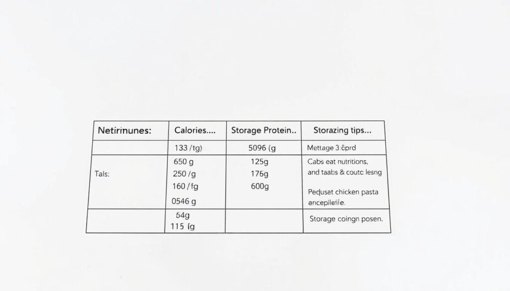 Nutritional Information and Storage Guidelines