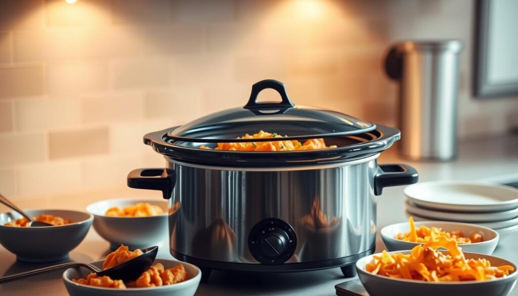 Slow cooker setup for dip