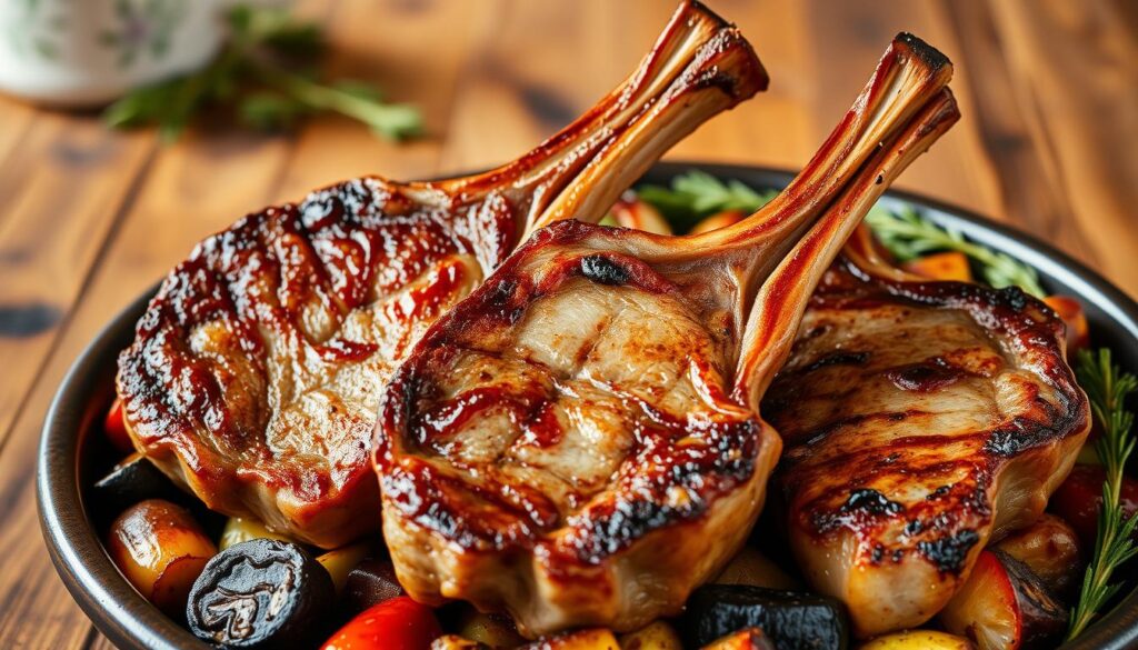 oven-baked lamb chops