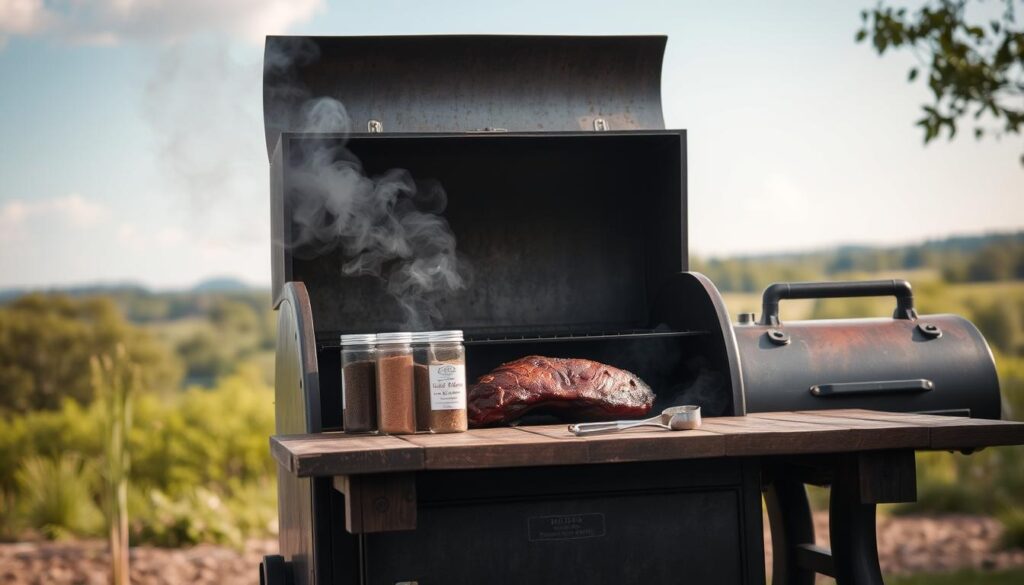 smoker setup for low and slow cooking